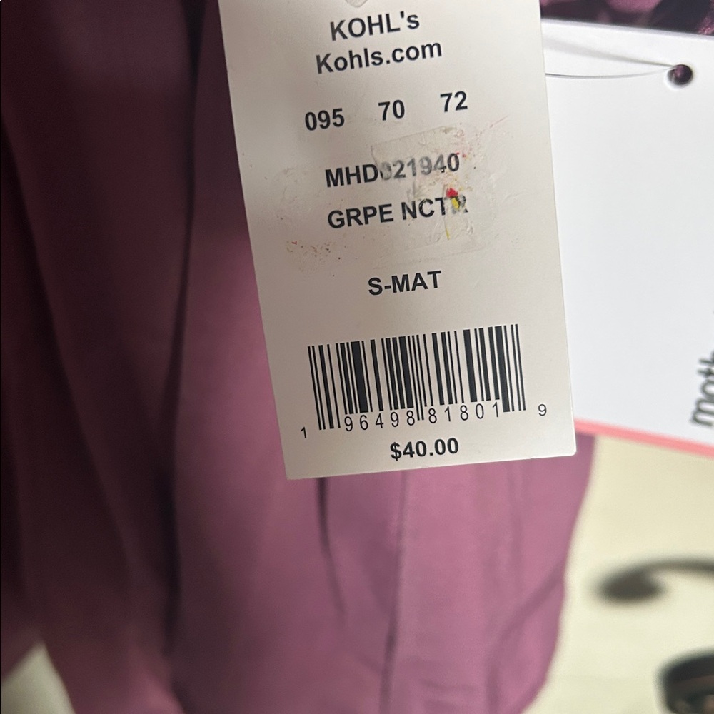 NWT Motherhood maternity grape nectar woven wrap mini dress size small - Picture 6 of 7